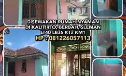 Disewakan Rumah Nyaman Di Kalitirto, Berbah, Sleman.Lt40 Lb36 Kt2 Km1.Hp:081226057113>> Dikontrakkan