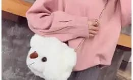 Tas Boneka Teddy Bear Tas Selempang Boneka Slempang Rantai