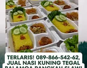 Terlaris, Sedia Nasi Kuning Tegal Balamoa Pangkah Slawi Adiwerna Kabupaten Kemantran