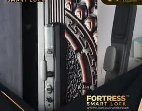 (Fortress) Smart Door Lock 3d Face Recognition Fingerprint Lock With Keypad Di Palu