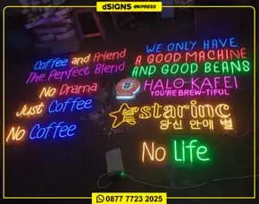 Neon Flex/ Neon Sign/ Huruf Timbul/ Signage/ Reklame Toko Dan Billboard