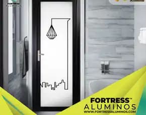(Aluminos) Kusen Pintu Aluminium Motif Kayu Di Palu