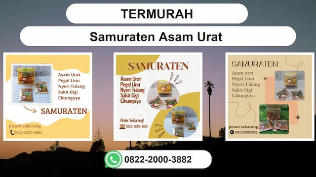 Termurah, 0822-2000-3882 Distributor Samuratenasam Urat Palembang
