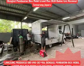 Langsung Produksi, Bengkel Pembuatan Box Mobil Grand Max Bgn Badan Gizi Nasional Semarang Jepara