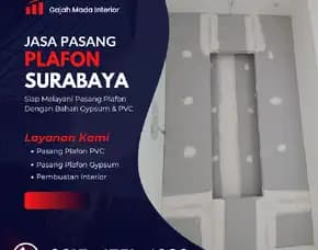 Jasa Pasang Plafon Karangpilang Surabaya 0815,4751,4389 Ahli Plafon Gypsum, Pvc, Grc & Akustik
