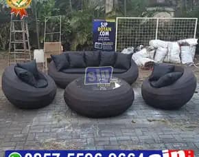 Pabrik Sofa Bulat Big Size Rotan Sintetis