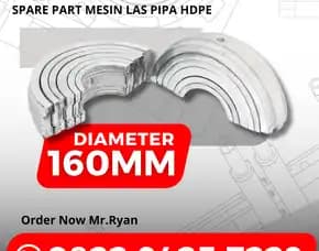 160mm Insert Clamp Mesin Las Pipa Hdpe