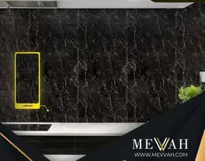(Mevvah) Wall Panel Dinding Motif Marmer Hitam Di Kubu Raya