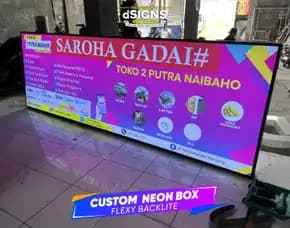 Plang Reklame Neon Box Toko