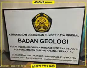 Plang Nama Badan Geologi 0877-7723-2025