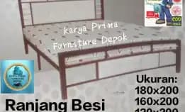 Ranjang Besi Minimalist Kuat Dan Awet Sedia Ukuran 180x200, 160x200, 120x200, 90x200 Free Ongkir Cod