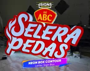 Neon Box Contour - Letter Sign Akrilik - Logo Abc Selera Pedas