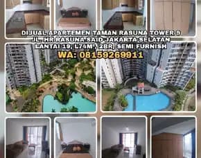Apartment For Sale, Apartemen Taman Rasuna Tower 9 Jl. Rasuna Said Jakarta Selatan.Lnt19 L74m 2br
