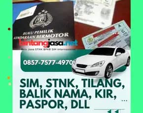 Termurah 0857-7577-4970 Bayar Setelah Jadi Balik Nama Kendaraan Terpercaya Di Jakarta Barat Bintangjasa.Net