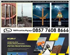 Toko Jasa Teknisi Professional Instalasi Pasang Penangkal Petir Rumah, Pabrik Di Setu Sari, Cileungsi Kabupaten Bogor