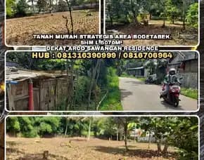 Tanah Murah Strategis Area Bodetabek.Shm 5070m² Dekat Arco Sawangan Residence.H: 081316390999 / 0816