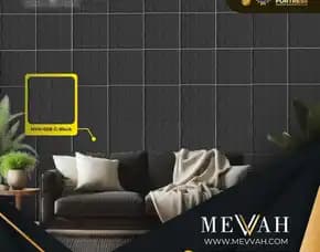 (Mevvah) Wall Panel 3d Kamar Tidur Pvc Black Di Landak