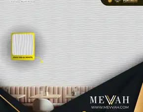 (Mevvah) 3d Wall Panel Gaming Room Pvc White Di Palu