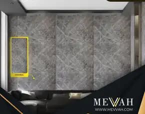 (Mevvah) Marmer Pvc Dinding Abu Abu Di Kubu Raya