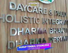 Huruf Timbul Stainless - Jasa Huruf Timbul Bandung