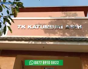 Pembuatan Plang Nama Huruf Timbul Stainless & Akrilik Outdoor