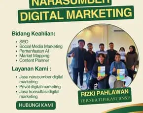 Berpengalaman Instruktur Narasumber Pemasaran Digital Marketing Bnsp Kemenparekraf Sijunjung Batam Pahlawan Digital
