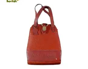 Tas Jinjing Kulit Leather Tote Bag Wanita Cewe Louvier Vintage Lawas