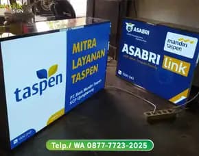 Neon Sign Bank Mandiri Taspen Jakarta