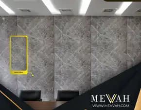 (Mevvah) Marmer Panel Pvc Dekorasi Dinding Motif Corak Abu Abu Di Kapuas Hulu