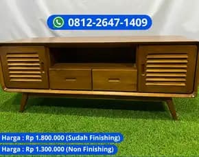 Meja Tv Jati Dengan Desain Klasik Luhur