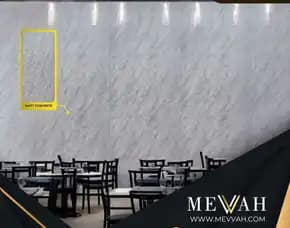 (Mevvah) Marble Pvc Wall Panel Abu Abu Di Sekadau