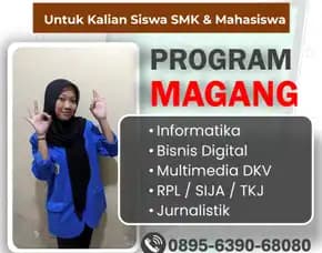 Hub 0895-6390-68080, Lowongan Magang Bisnis Digital Kediri Untuk Generasi Muda