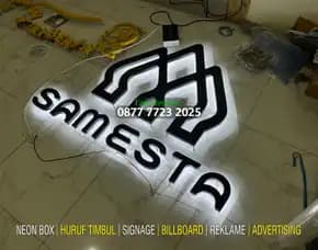 Letter Sign Huruf Timbul Galvanis Backlite