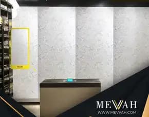 (Mevvah) Wall Panel Pvc Motif Marmer Putih Di Sanggau