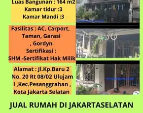 Investasi Cerdas Harga Jual Rumah Dekat Dengan Pasar Cipulir Fasilita Restoran Cafe Jakata Selatan