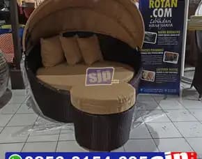 Pabrik Sofa Bed Rotan Sintetis / Furniture Kursi Sofa Rotan