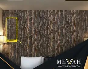 (Mevvah) Wall Panel Motif Marmer Coklat Di Palu