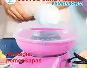 Mesin Gulali Mini Electric Cotton Candy Floss Maker Alat Pembuat Permen Gula Kapas