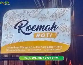 Sign Neon Box Outdoor Toko Roti