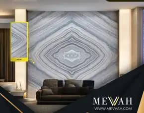 (Mevvah) Wall Panel Pvc Dinding Marmer Abu Abu Di Singkawang