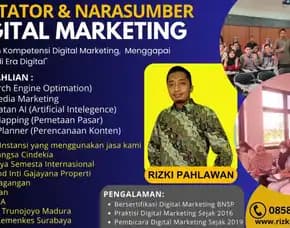 Call Pembicara Narasumber Bisnis Digital Marketing Bnsp Kementerian Badan Usaha Milik Negara Tasikmalaya Semarang Rizki Pahlawan