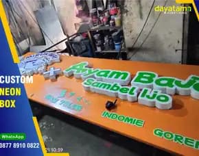 Jasa Reklame Papan Nama Neon Box & Huruf Timbul Soreang - Bandung