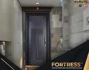 (Fortress) Pintu Besi Minimalis Terbaru 2024 Motif Kayu Di Banjarmasin