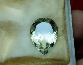 Natural Batu Prasiolite Tetes Air Kristal Bening