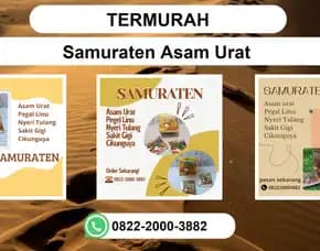 Termurah, 0822-2000-3882 Distributor Samuraten Asam Urat Banjar