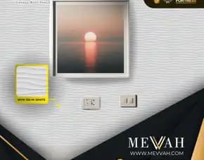 (Mevvah) 3d Wall Panel In White Pvc Dapur Di Palu