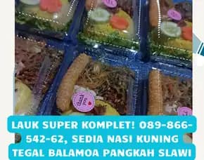 Lauk Super Komplet, Sedia Nasi Kuning Tegal Balamoa Pangkah Slawi Adiwerna Kedungbanteng Kemantran