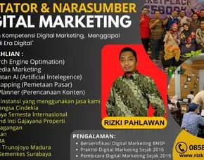 Call Fasilitator Narasumber Bisnis Digital Marketing Bnsp Kominfo Sinjai Bandung Rizki Pahlawan