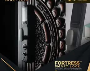 (Fortress) Smart Door Lock Lcd Screen Di Ketapang
