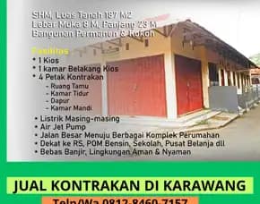 Akses Mudah  Harga Jual Kontrakan Dekat Mie Gacoan Kosambi Tersedia Air Jet Pump Karawang
